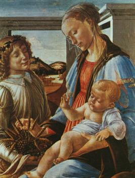 Sandro Botticelli : Madonna and Child with an Angel